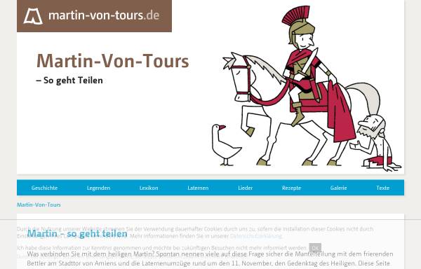 Vorschau von www.martin-von-tours.de, Der Heilige Martin von Tours