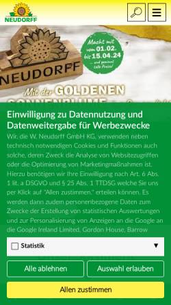 Vorschau der mobilen Webseite www.neudorff.de, W. Neudorff GmbH KG