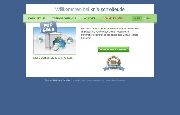 Vorschau von www.knie-schleifer.de, Knie-Schleifer