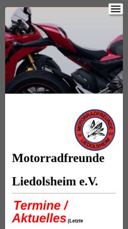 Vorschau der mobilen Webseite mfl-liedolsheim.beepworld.de, Motorradfreunde Liedolsheim e.V.