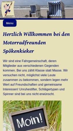 Vorschau der mobilen Webseite www.mf-spoekenkieker.de, Motorradfreunde Spökenkieker