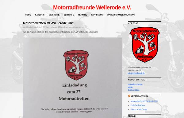 Vorschau von mf-wellerode.org, Motorradfreunde Wellerode e.V.
