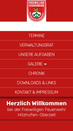 Vorschau der mobilen Webseite ffw-hitzhofen-oberzell.de, Freiwillige Feuerwehr
