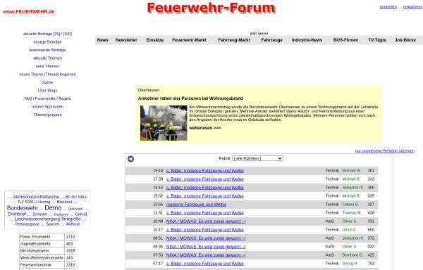 Vorschau von www.feuerwehr-forum.de, Feuerwehr Forum