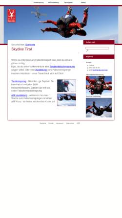 Vorschau der mobilen Webseite www.skydive-tirol.com, Skydive Tirol