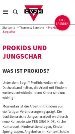 Vorschau der mobilen Webseite www.jungschar.de, Jungschar - alles was geht
