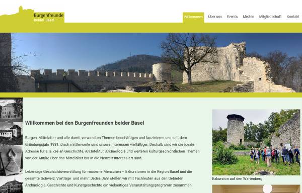 Vorschau von www.burgenfreunde.ch, Burgenfreunde beider Basel