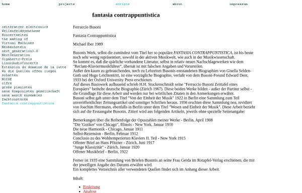 Werke: Fantasia Contrappuntistica