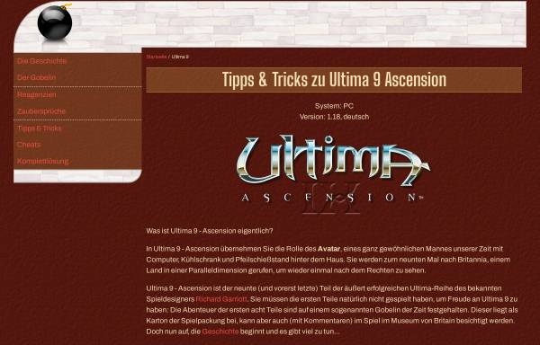 Tipps zu Ultima 9 - Ascension