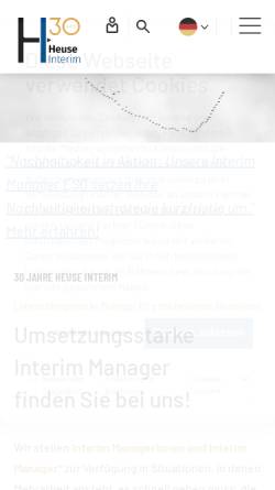 Vorschau der mobilen Webseite interim-management.de, Ludwig Heuse GmbH