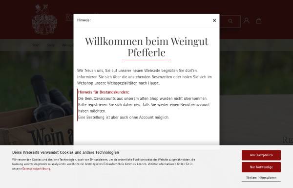 Vorschau von www.weingut-pfefferle.de, Weingut Reiner Pfefferle