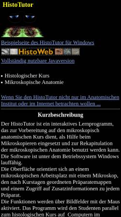 Vorschau der mobilen Webseite www.anatomie.uni-tuebingen.de, HistoTutor