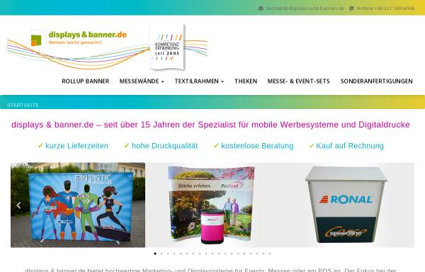 Vorschau von www.displays-und-banner.de, Sami:sign media GmbH