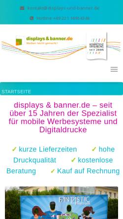 Vorschau der mobilen Webseite www.displays-und-banner.de, Sami:sign media GmbH