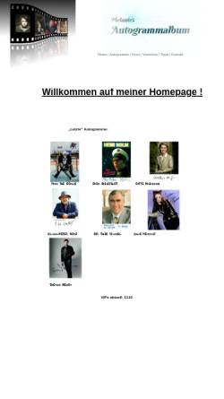 Vorschau der mobilen Webseite www.autogrammalbum.de, Melanies Autogrammalbum