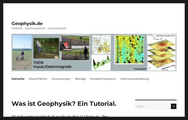 Vorschau von www.geophysik.de, Geophysik [geophysik.de]