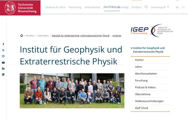 Vorschau von www.igep.tu-bs.de, Geschichte der Geophysik