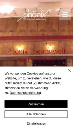 Vorschau der mobilen Webseite www.phoenix-theaterwelt.de, Wittenberg, Mitteldeutsches Landestheater