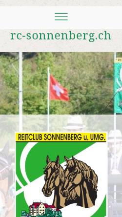 Vorschau der mobilen Webseite www.rc-sonnenberg.ch, Reitclub Sonnenberg u. Umg.