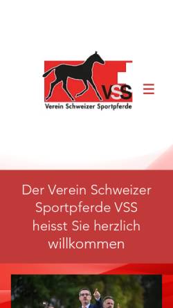 Vorschau der mobilen Webseite www.vss-acss.ch, Verein Schweizer Sportpferde
