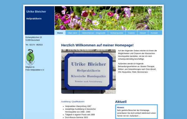 Vorschau von www.heilpraktikerin-bleicher.de, Ulrike Bleicher