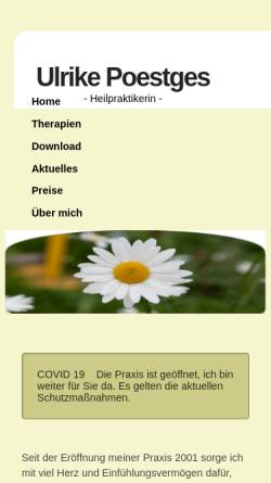 Vorschau der mobilen Webseite www.heilpraktiker-poestges.de, Ulrike Poestges