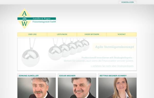 Vorschau von www.aumueller-wegner.de, Aumüller & Wegner Finanzmanagement GmbH