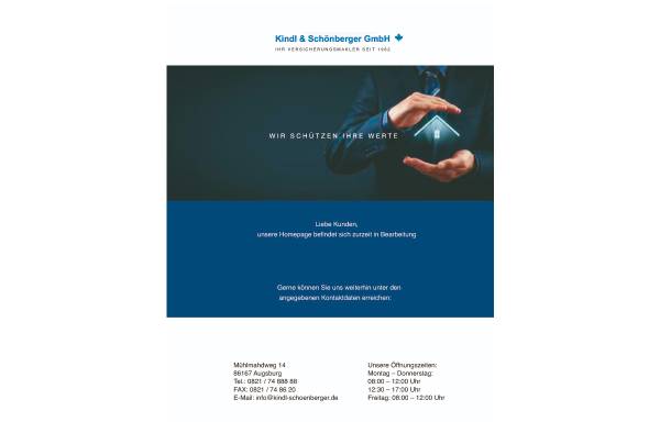 Vorschau von www.kindl-schoenberger.de, Kindl und Schönberger GmbH Versicherungsmakler