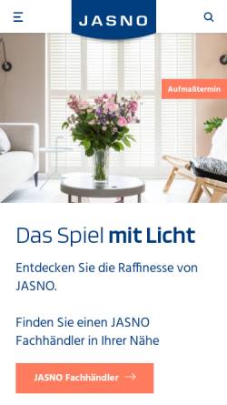 Vorschau der mobilen Webseite www.jasnoshutters.de, Jasno Shutters BV