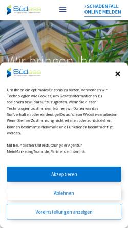 Vorschau der mobilen Webseite www.suedass.de, SüdAss GmbH
