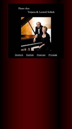 Vorschau der mobilen Webseite www.klavierduo-schick.de, Schick, Tatjana & Leonid