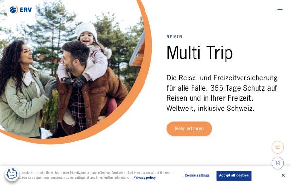 Vorschau von www.erv.ch, Europäische Reiseversicherungs AG