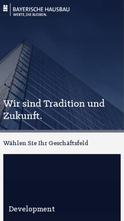 Vorschau der mobilen Webseite www.hausbau.de, Bayerischen Hausbau GmbH & Co. KG