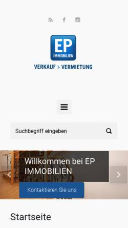 Vorschau der mobilen Webseite www.epimmobilien.de, EP Immobilien