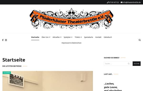 Vorschau von www.theaterbrettle.de, Plüderhäuser Theaterbrettle e.V.