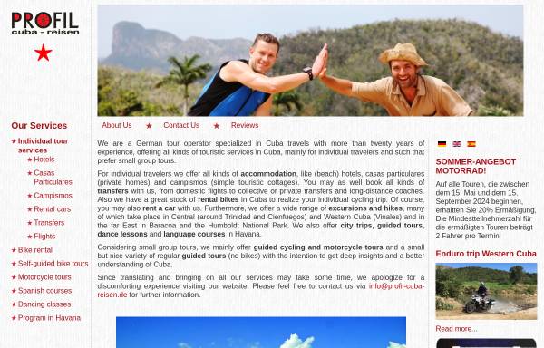Vorschau von www.profil-cuba-reisen.de, Profil Cuba-Reisen, Manfred Sill
