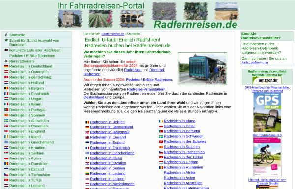 Vorschau von www.radfernreisen.de, Radfernreisen.de, F. Jürgen Gensicke