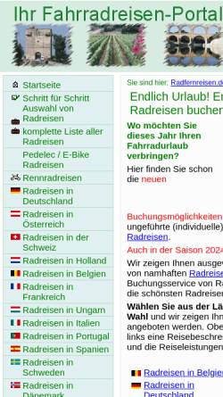Vorschau der mobilen Webseite www.radfernreisen.de, Radfernreisen.de, F. Jürgen Gensicke