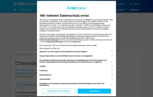 Vorschau von www.netdoktor.de, Netdoktor: Chlamydien-Infektion