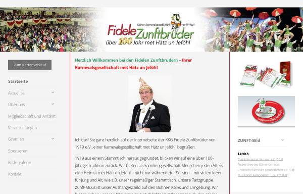 Vorschau von www.fidelezunftbrueder.de, Fidele Zunftbrüder von 1919 e.V.