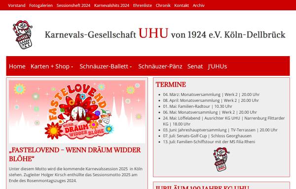 Vorschau von kguhu.de, Karnevalsgesellschaft UHU von 1924 e.V. Köln-Dellbrück