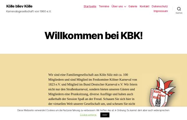 Vorschau von www.koelleblievkoelle.de, Kölle bliev Kölle KG e.V. von 1960