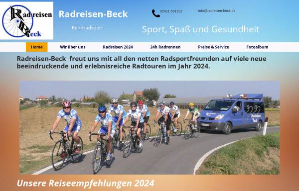 Vorschau von www.radreisen-beck.de, Rennradreisen