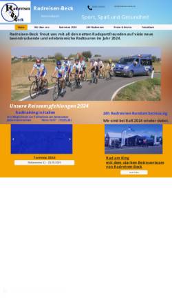 Vorschau der mobilen Webseite www.radreisen-beck.de, Rennradreisen