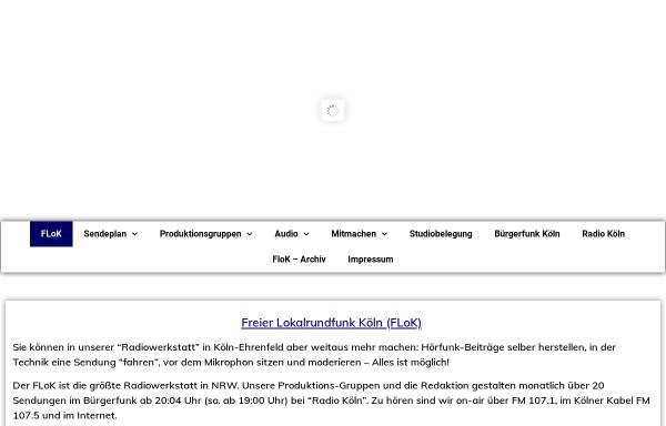 Vorschau von www.flok.de, FLoK - Freier Lokalrundfunk Köln e.V.