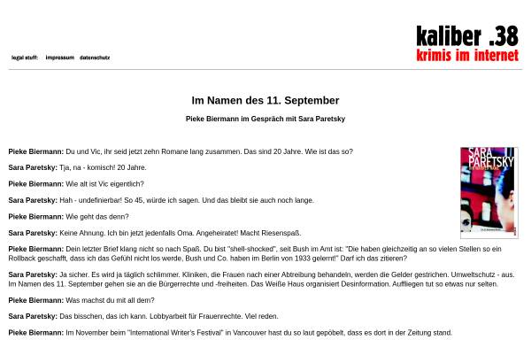 Vorschau von www.kaliber38.de, Im Namen des 11. September