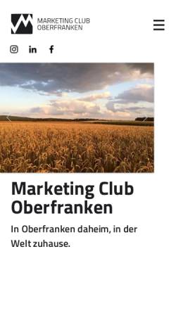 Vorschau der mobilen Webseite www.mc-oberfranken.de, Marketing-Club Oberfanken e.V.