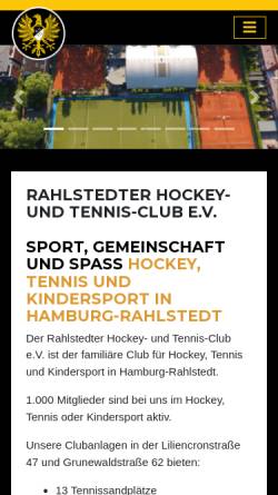 Vorschau der mobilen Webseite rhtc.de, Rahlstedter Hockey- und Tennis-Club e.V.