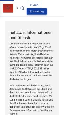 Vorschau der mobilen Webseite www.nettz.de, Nettz-Crawler