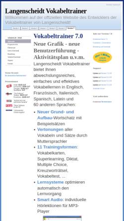 Vorschau der mobilen Webseite www.vokabeln.de, Langenscheidts Vokabeltrainer